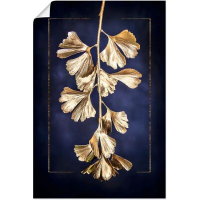 ARTLAND Goldener Gingko Wandbild - Aluminium, Leinwand, Poster - Innendekor ARTLAND Goldener Gingko Wandbild - Aluminium, Leinwand, Poster - Innendekor