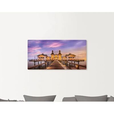ARTland - Rügen Seebrücke in Sellin - Gelb - Wall art ARTland - Rügen Seebrücke in Sellin - Gelb - Wall art
