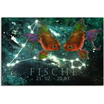 ARTland - Sternzeichen - Fische - Blau - 30x20 cm - Wall art ARTland - Sternzeichen - Fische - Blau - 30x20 cm - Wall art