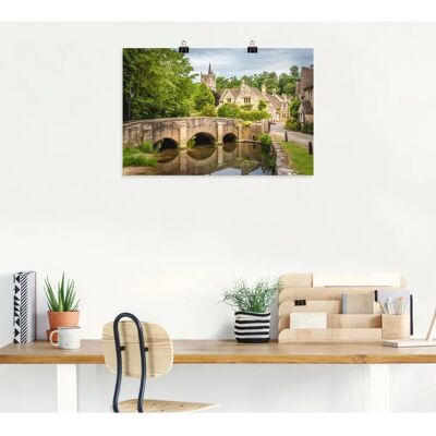 ARTland - Castle Combe - Braun - 60x40 cm - Wall art ARTland - Castle Combe - Braun - 60x40 cm - Wall art
