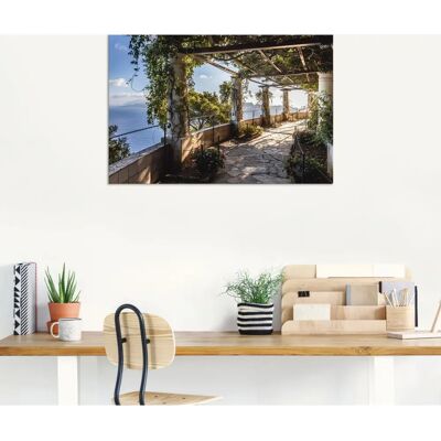 ARTLAND Garten San Michele Capri Wandbild - Gebäude, Grün, 120x80cm ARTLAND Garten San Michele Capri Wandbild - Gebäude, Grün, 120x80cm