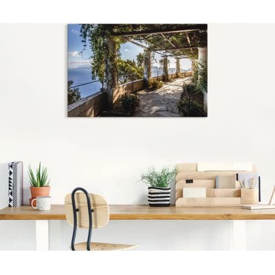 ARTLAND Garten Villa San Michele Capri Leinwand Wandbild - Grün, 30x20cm ARTLAND Garten Villa San Michele Capri Leinwand Wandbild - Grün, 30x20cm