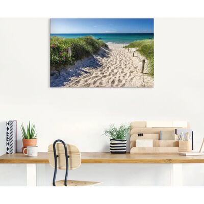 ARTLAND Weg zum Strand an der Ostsee - blau - 30x20 cm - Wandbild ARTLAND Weg zum Strand an der Ostsee - blau - 30x20 cm - Wandbild