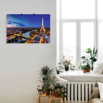 ARTLAND Paris Eiffelturm Seine Wandbild - Innen & Außen Dekor ARTLAND Paris Eiffelturm Seine Wandbild - Innen & Außen Dekor