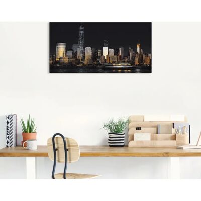 ARTLAND New York Financial Distrikt Grau Wandbild - Leinwand & Alubild ARTLAND New York Financial Distrikt Grau Wandbild - Leinwand & Alubild