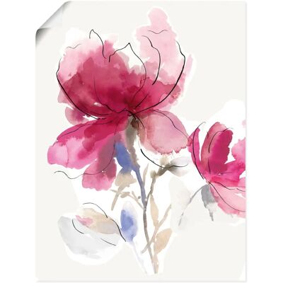 ARTLAND Rosige Blüte I. Pink Wandbild ARTLAND Rosige Blüte I. Pink Wandbild