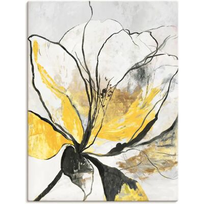 ARTLAND - Umrissenes Blumenmuster I gelbe Version - 30x40 - Wall Art ARTLAND - Umrissenes Blumenmuster I gelbe Version - 30x40 - Wall Art