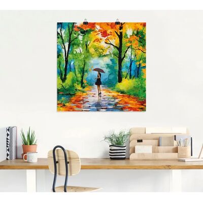 ARTLAND - Herbstlicher Spaziergang - 50x50 cm - Wall Art ARTLAND - Herbstlicher Spaziergang - 50x50 cm - Wall Art