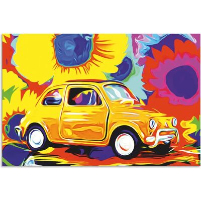 ARTLAND - Fiat 500 - 30x20 cm - Alu-Dibond - Wandbild ARTLAND - Fiat 500 - 30x20 cm - Alu-Dibond - Wandbild