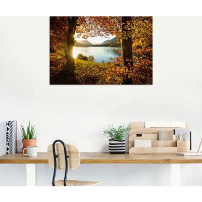 ARTLAND Herbst am Sylvensteinsee Wandbild - Landschaftskunst ARTLAND Herbst am Sylvensteinsee Wandbild - Landschaftskunst