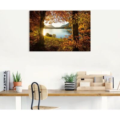 ARTLAND Herbst Sylvensteinsee Wandbild - Leinwand & Alu-Dibond ARTLAND Herbst Sylvensteinsee Wandbild - Leinwand & Alu-Dibond