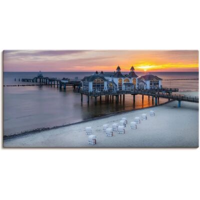 ARTLAND RÜGEN Seebrücke in Sellin Sonnenaufgang Leinwand - Wandbild ARTLAND RÜGEN Seebrücke in Sellin Sonnenaufgang Leinwand - Wandbild