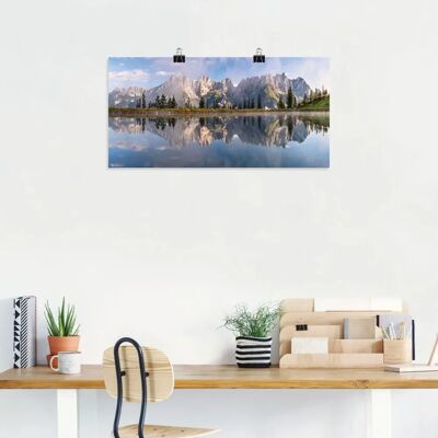 ARTland - Wilder Kaiser in Tirol - blau - Poster - Wandbild ARTland - Wilder Kaiser in Tirol - blau - Poster - Wandbild