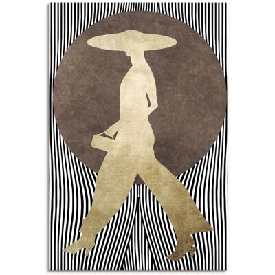 ARTLAND Madame Noir Wandbild - Schwarz, 40x60cm, Leinwand, Alu, Outdoor ARTLAND Madame Noir Wandbild - Schwarz, 40x60cm, Leinwand, Alu, Outdoor