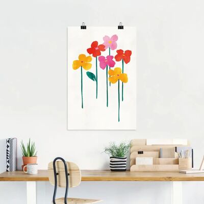 ARTLAND - Kleine glückliche Blumen - 20x30 cm - Wall art ARTLAND - Kleine glückliche Blumen - 20x30 cm - Wall art