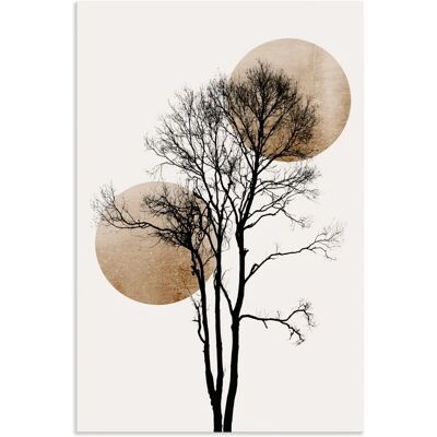 ARTLAND Sonne und Mond versteckt Wandbild - 60x90cm - Alu-Dibond ARTLAND Sonne und Mond versteckt Wandbild - 60x90cm - Alu-Dibond