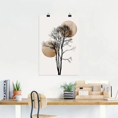 ARTLAND Sonne und Mond versteckt Wandbild - 40x60 cm ARTLAND Sonne und Mond versteckt Wandbild - 40x60 cm