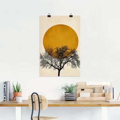 ARTLAND Wintermorgen Wandbild - 40x60 cm Beigeg ARTLAND Wintermorgen Wandbild - 40x60 cm Beigeg