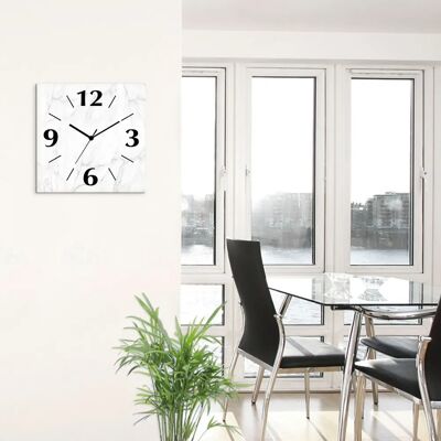ARTLAND - Weiße Marmor Textur - 30x30x0.3 cm - Wanduhr ARTLAND - Weiße Marmor Textur - 30x30x0.3 cm - Wanduhr