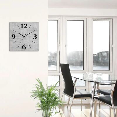 ARTLAND Grauer Beton - 30 cm x 30 cm x 0,3 cm - Wanduhr - grauer Quarzuhr oder Funkuhrwerk ARTLAND Grauer Beton - 30 cm x 30 cm x 0,3 cm - Wanduhr - grauer Quarzuhr oder Funkuhrwerk