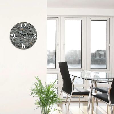 ARTland - Schiefermauer - Grau - 30x30 cm - Wanduhr ARTland - Schiefermauer - Grau - 30x30 cm - Wanduhr