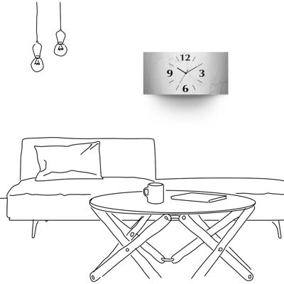 ARTland - Weiße Marmor Textur - 50x25x0,3 cm - Wanduhr ARTland - Weiße Marmor Textur - 50x25x0,3 cm - Wanduhr