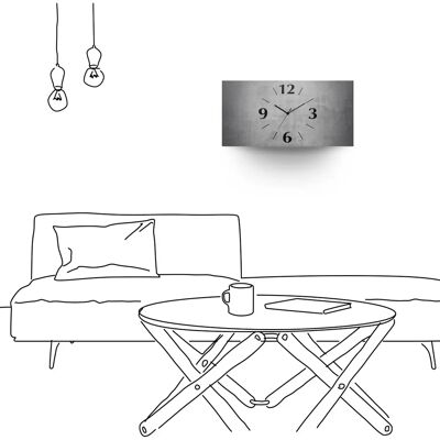 ARTLAND - Grauer Beton - Grau - 3D-Optik - Wanduhr ARTLAND - Grauer Beton - Grau - 3D-Optik - Wanduhr