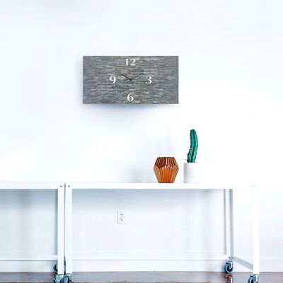 ARTLAND - Schiefermauer - Grau - 50x25 cm - Wall clock ARTLAND - Schiefermauer - Grau - 50x25 cm - Wall clock