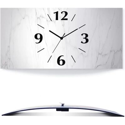 ARTLAND Weiße Marmor Textur - 50x25x0,3 cm - Funkuhr/Quarzuhr - Wanduhr ARTLAND Weiße Marmor Textur - 50x25x0,3 cm - Funkuhr/Quarzuhr - Wanduhr