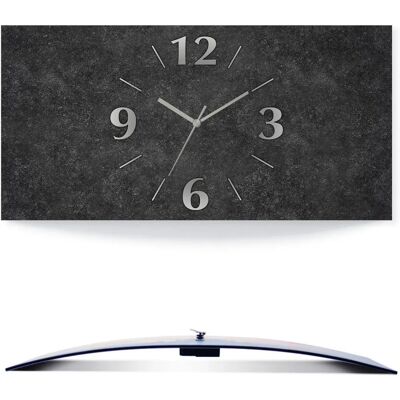 ARTLAND Schwarze 50x25cm 3D Wölbung Wanduhr - Wanduhren ARTLAND Schwarze 50x25cm 3D Wölbung Wanduhr - Wanduhren