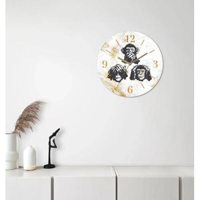 Leonique Affen Glas 30cm - Wanduhr Leonique Affen Glas 30cm - Wanduhr