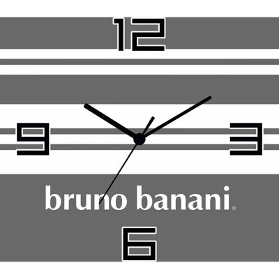 Bruno Banani - Stripes auf Alu - Grau - Quarzuhr - Wanduhr Bruno Banani - Stripes auf Alu - Grau - Quarzuhr - Wanduhr
