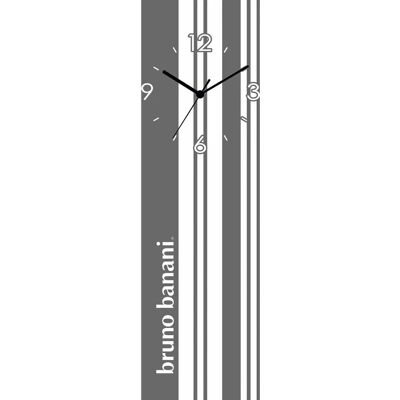 Bruno Banani - Stripes auf Glas - Grau - 60x20 cm - Wanduhr Bruno Banani - Stripes auf Glas - Grau - 60x20 cm - Wanduhr