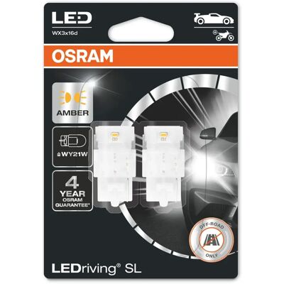 Osram WY21W LEDriving SL Jaune - Ampoules auto - 12V Pack de 2 - Publicité Osram WY21W LEDriving SL Jaune - Ampoules auto - 12V Pack de 2 - Publicité