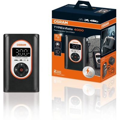 Compressora de ar portátil OSRAM OTIR4000 com visor digital Compressora de ar portátil OSRAM OTIR4000 com visor digital
