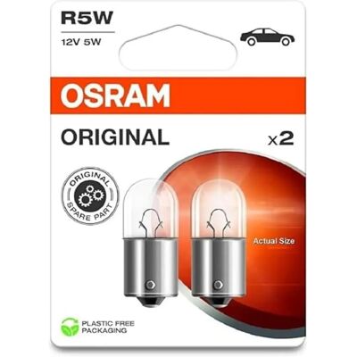 Ampoule Osram R5W 12V - Pour feux de recul, plaque, coffre, clignotants - Publicité Ampoule Osram R5W 12V - Pour feux de recul, plaque, coffre, clignotants - Publicité