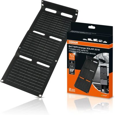 OSRAM Batterycharge Solar 20W Monokristall-Paneel - Kompakte Solarenergie OSRAM Batterycharge Solar 20W Monokristall-Paneel - Kompakte Solarenergie