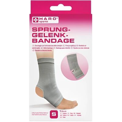 Haro - Bandage sportif Cheville - Gris - Ankle Bandage - Publicité Haro - Bandage sportif Cheville - Gris - Ankle Bandage - Publicité