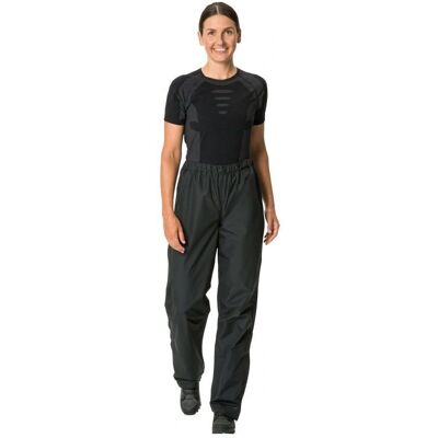 VAUDE Damen Regenhose Fluid Pants Schwarz - Fahrradhose VAUDE Damen Regenhose Fluid Pants Schwarz - Fahrradhose