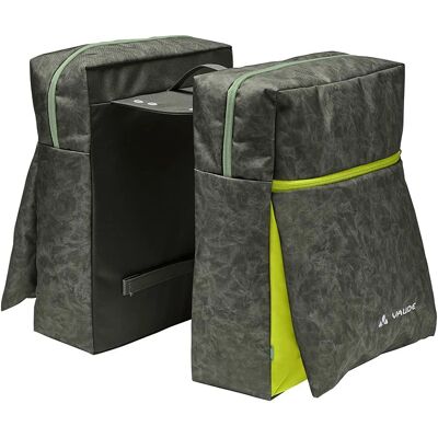 Vaude TwinZipper Fahrradtasche - Khaki - Urbaner Stil Vaude TwinZipper Fahrradtasche - Khaki - Urbaner Stil
