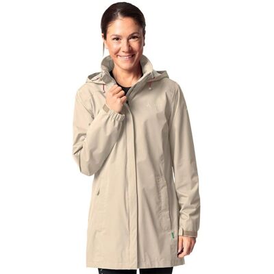 VAUDE Damen Escape Parka - Beige (Leinen) - Wasserdichte Windjacke VAUDE Damen Escape Parka - Beige (Leinen) - Wasserdichte Windjacke