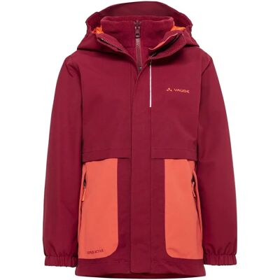 Veste 3-en-1 Vaude Campfire pour Enfants - Imperméable - Rouge - 104cm Veste 3-en-1 Vaude Campfire pour Enfants - Imperméable - Rouge - 104cm