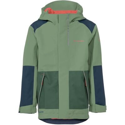 VAUDE Kids Waterproof Recycled Jacket - Green - Model Caprea 2L VAUDE Kids Waterproof Recycled Jacket - Green - Model Caprea 2L