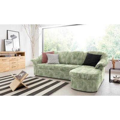 Domo Collection Pegnitz L-Form Sofas - Mikrofaser, Grün Domo Collection Pegnitz L-Form Sofas - Mikrofaser, Grün