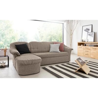 DOMO COLLECTION Pegnitz L-Form Sofa - 3-Sitzer, Braun-Beige DOMO COLLECTION Pegnitz L-Form Sofa - 3-Sitzer, Braun-Beige