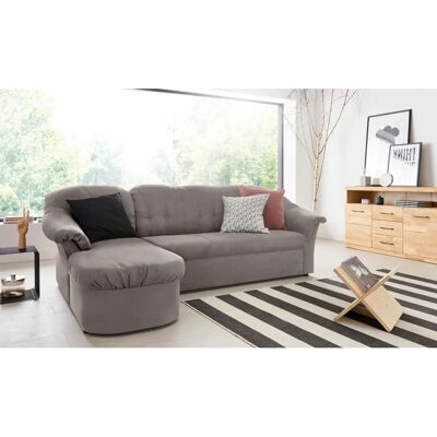 DOMO collection Pegnitz L-Form Sofa - Fein Struktur, Stein DOMO collection Pegnitz L-Form Sofa - Fein Struktur, Stein