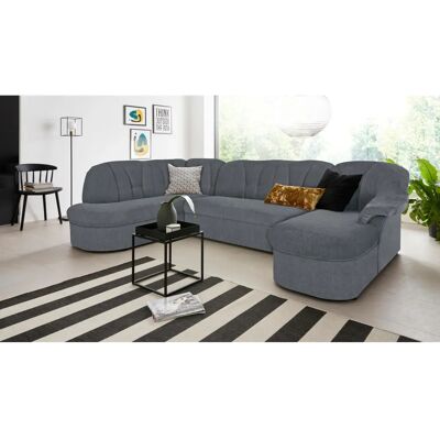 Domo Collection Pegnitz U-Form Sofa - Modern, Microfaser Chenille, Rechts Recamiere Domo Collection Pegnitz U-Form Sofa - Modern, Microfaser Chenille, Rechts Recamiere