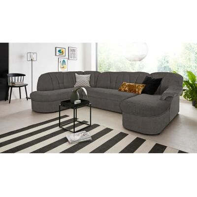 DOMO COLLECTION Pegnitz U-Form Sofa - Microfaser Chenille DOMO COLLECTION Pegnitz U-Form Sofa - Microfaser Chenille