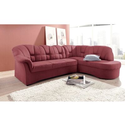 Domo Collection Papenburg Ecksofa - Rot, L-Form, 241cm Domo Collection Papenburg Ecksofa - Rot, L-Form, 241cm
