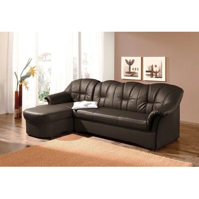 Domo Collection Papenburg L-Form Sofa - Mikrofaser, Braun Domo Collection Papenburg L-Form Sofa - Mikrofaser, Braun